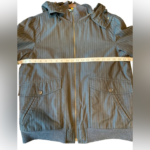 Armani Exchange Men’s Navy Pinstriped Bomber Jacket Size Medium - Picture 6 of 7